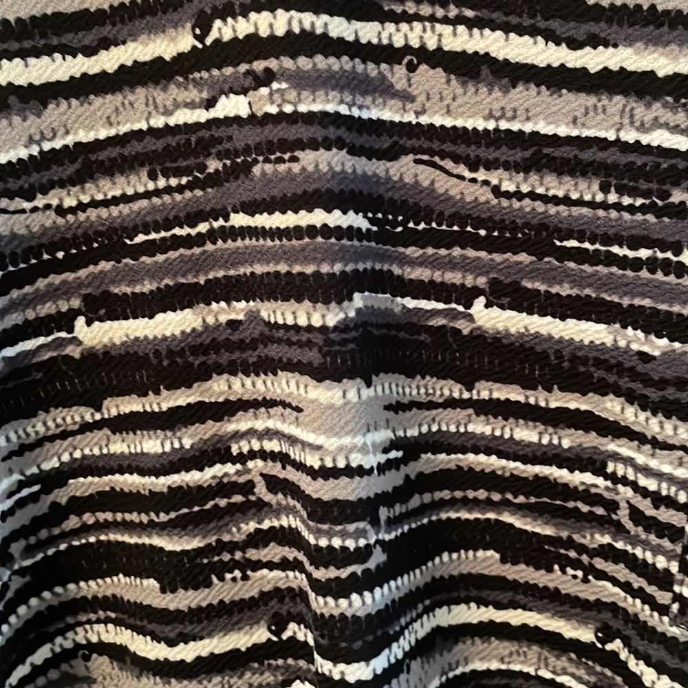 LuLaRoe black/gray/white striped high/low dress - Picture 8 of 8